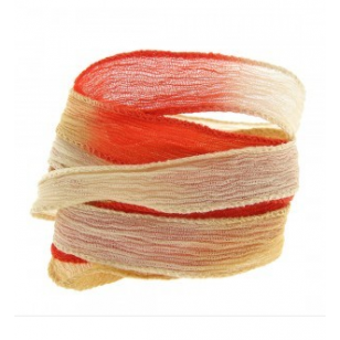 Zijde Naturel rood 20mm per meter